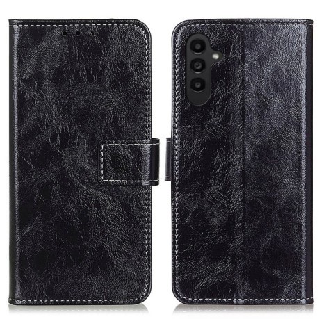 Чехол-книжка Magnetic Retro Crazy Horse Texture на Samsung Galaxy A14 5G - черный