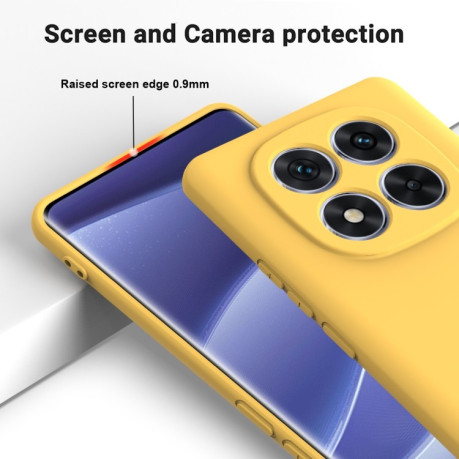 Силіконовий чохол Solid Color Liquid Silicone на Xiaomi Redmi Note 14 Pro+ 5G - жовтий