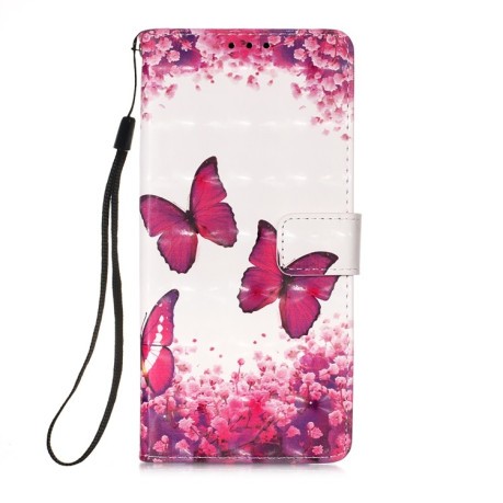 Чохол-книжка 3D Painting Samsung Galaxy S22 Ultra 5G - Red Butterfly
