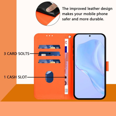 Чохол-книжка Skin Feel S-type для OnePlus 13R/Ace 5/Ace 5 Pro - помаранчевий