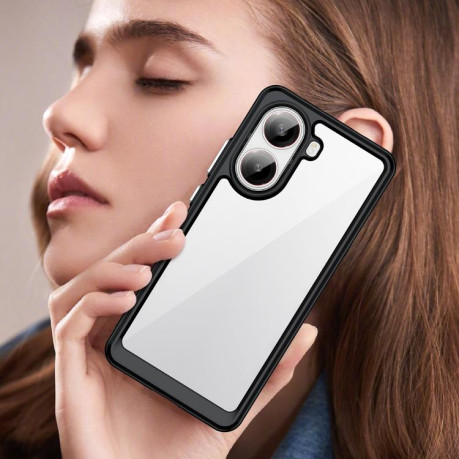 Противоударный чехол Colorful Acrylic Series для Xiaomi Poco X7 Pro - черный