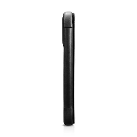 Шкіряний чохол-книжка iCarer CE Oil Wax Premium для iPhone 15 - чорний