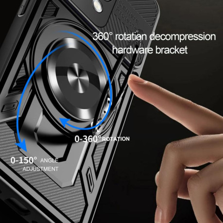 Протиударний чохол Armor Rotating Holder MagSafe на OPPO Reno15 Global / Reno 15C — чорний