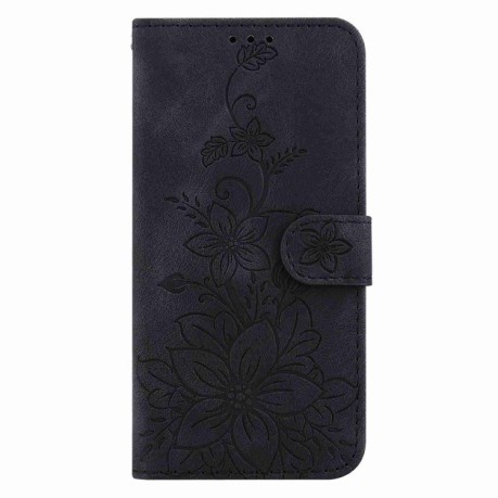 Чохол-книжка Lily Embossed Leather на Samsung Galaxy S24+ 5G - чорний
