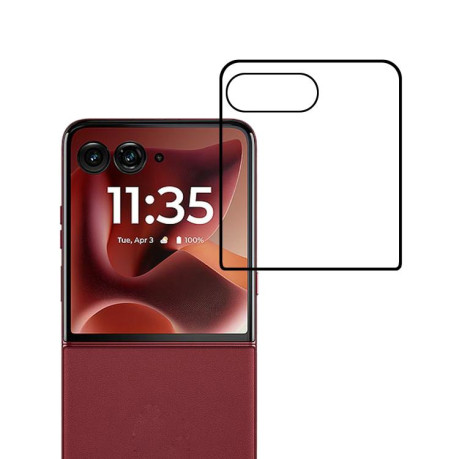 Захисне 3D-вигнуте скло Edge Glue HD із гартованого скла на Motorola Razr 60 Ultra - чорне