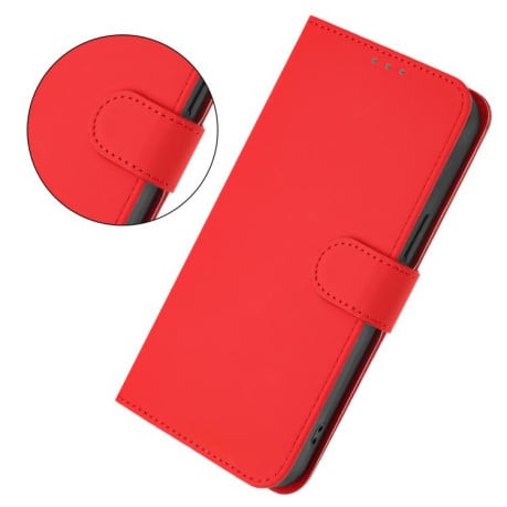 Чехол-книжка с мягким покрытием (Skin Feel) со шнурком на Xiaomi 15T Pro 5G - красный