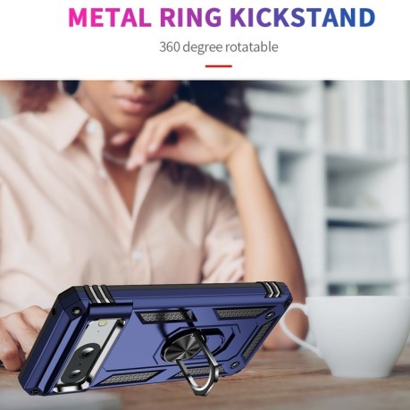 Противоударный чехол HMC 360 Degree Rotating Holder на Google Pixel 8a - синий