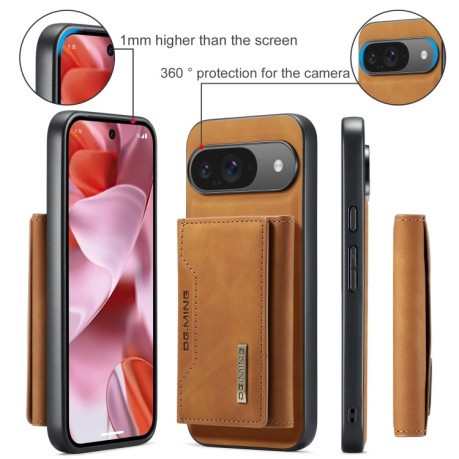 Чохол DG.MING M2 Series 3-Fold Multi Card Bag + Magnetic для Google Pixel 9/9 Pro - коричневий