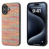 Противоударный чехол Black Frame PU Leather Full Coverage для iPhone 16 Plus - Tangerine