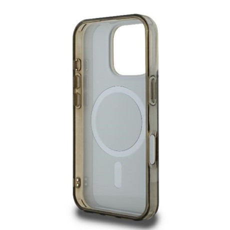 Оригинальный чехол Guess IML 4G Background MagSafe для iPhone 16 Pro - Brown
