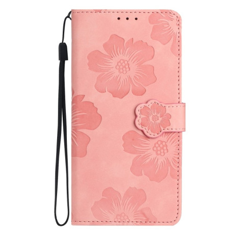 Чохол-книжка Flower Embossing Pattern для Samsung Galaxy S23 FE 5G - рожевий