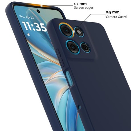 Силиконовый чехол Shockproof Silicone Magsafe для Motorola Moto G75 5G - синий