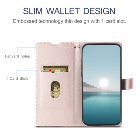 Чохол-книжка Voltage Side Buckle для Samsung Galaxy S24 FE 5G - рожеве золото