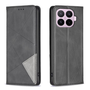Чохол-книжка Rhombus Texture на Xiaomi 17T Pro 5G — чорний