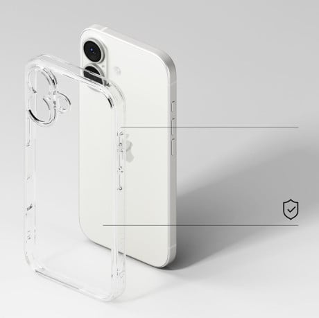 Оригінальний прозорий чохол Ringke Fusion на iPhone 17 - Clear