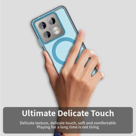 Протиударний чохол MagSafe Holder PC Hybrid для Xiaomi 14T Pro - синій