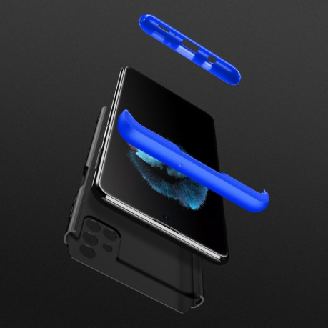 Противоударный чехол GKK Three Stage Splicing на Samsung Galaxy M31s - черно-синий