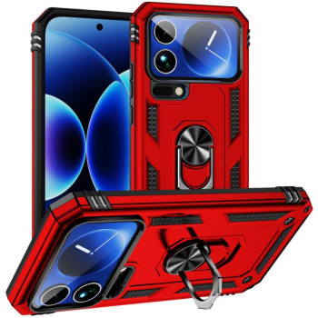 Чохол HMC з поворотним 360 тримачем для Xiaomi 17 Pro Max — червоний