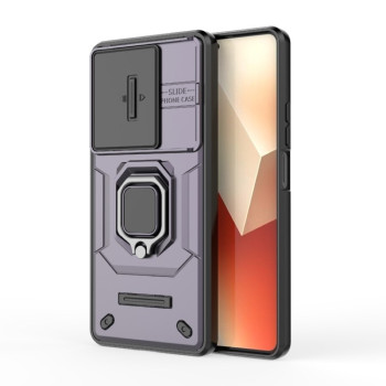 Противоударный чехол Sliding Camshield для Xiaomi Redmi Note 13 5G - фиолетовый