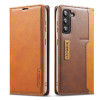 Чехол-книжка LC.IMEEKE LC-001 Series для Samsung Galaxy S22 5G - коричневый