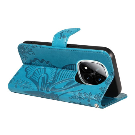 Чохол-книжка Swallowtail Butterfly Embossed Leather для Xiaomi Redmi Note 14 Pro / 14 Pro+ 5G - синій