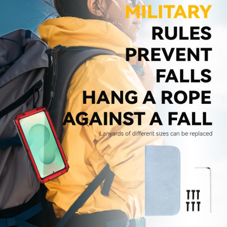 Противоударный чехол R-JUST Life Waterproof на Samsung Galaxy S26+ 5G — красный
