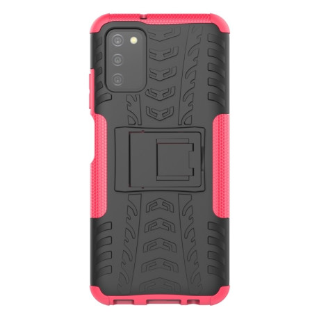 Противоударный чехол Tire Texture на Samsung Galaxy A03S - розовый