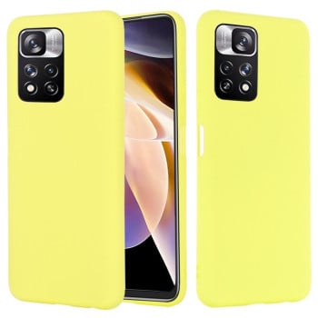 Чехол Solid Color Liquid Silicone на Xiaomi Redmi Note 11 Pro 5G (China)/11 Pro+ - желтый