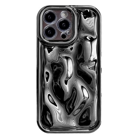 Противоударный чехол Electroplating Meteorite Texture для iPhone 15 Pro Max - черный