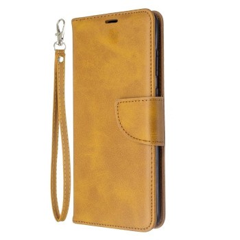 Чохол-книжка Retro Lambskin Texture Pure Color Samsung Galaxy S20 Ultra -жовтий