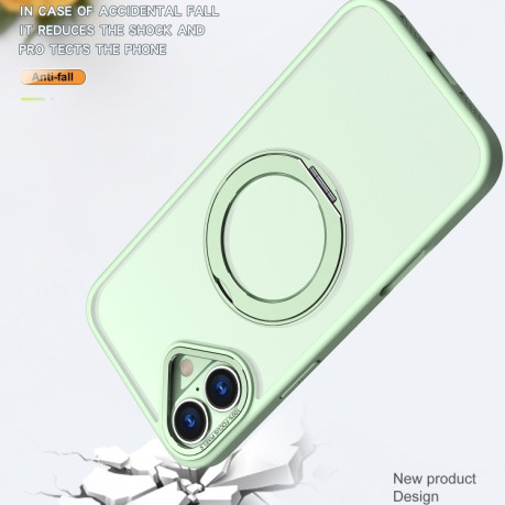 Противоударный чехол Wing Series MagSafe Magnetic Ring Holder для  iPhone 16 Plus - зеленый