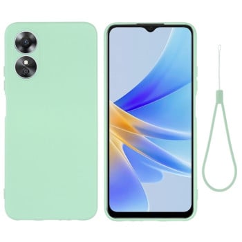 Силиконовый чехол Solid Color Liquid Silicone на OPPO A17 / A17K - зеленый