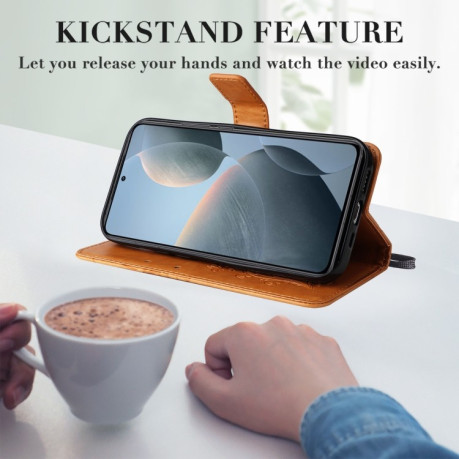 Чохол-книжка Embossed Butterfly для Xiaomi 14T - жовтий