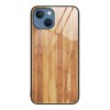 Противоударный чехол Wood Grain Glass на  iPhone 14 Plus - желтый