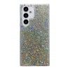 Противоударный чехол Glitter Sequins Epoxy для Samsung Galaxy S24+ 5G - розовое золотой