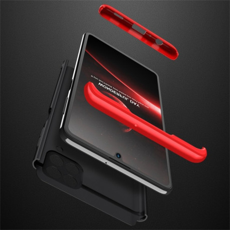 Противоударный чехол GKK Three Stage Splicing на Samsung Galaxy M32/A22 4G - черно-красный