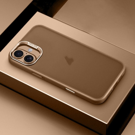 Противоударный чехол SULADA Skin Feel Matte для iPhone 16 - золотой