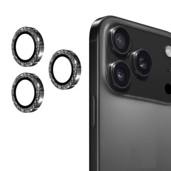 Защитное стекло на камеру ENKAY Aluminium для iPhone 17 Pro / 17 Pro Max - черное