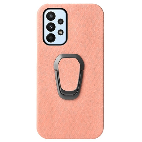 Протиударний чохол Honeycomb Ring Holder для Samsung Galaxy A23 4G - рожевий