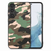 Противоударный чехол Camouflage для Samsung Galaxy S23 5G - зеленый