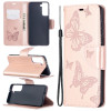 Чохол-книжка Butterflies Pattern Samsung Galaxy S21 - рожеве золото