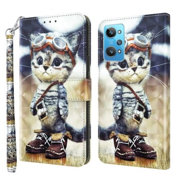 Чохол-книжка 3D Painting для Realme GT2 / GT Neo2 / GT Neo 3T - Naughty Cat