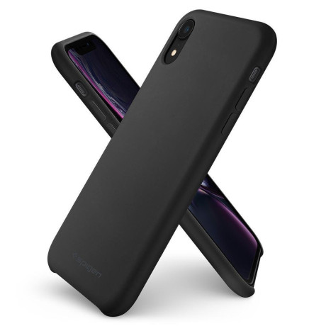 Оригинальный чехол Spigen Silicone Fit для IPhone Xr Black