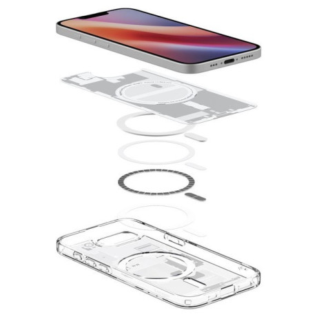 Оригинальный чехол Spigen Ultra Hybrid  Zero One Mag для iPhone 16e - White