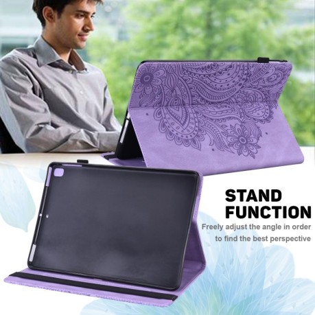 Чохол-книжка Embossed Tiger Pattern Leather для Xiaomi Redmi Pad SE 8.7 - фіолетовий