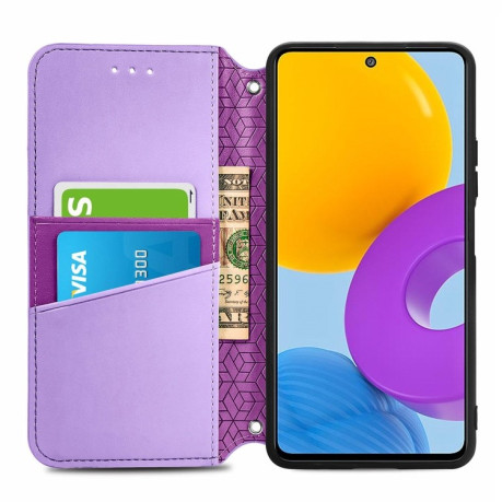 Чохол-книжка Blooming Mandala для Samsung Galaxy M52 5G - фіолетовий