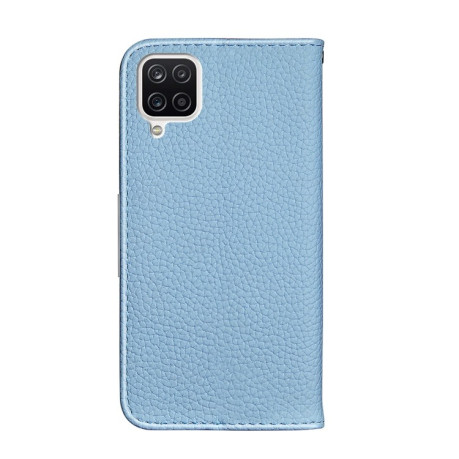 Чехол-книжка Litchi Texture Solid Color на Samsung Galaxy M32/A22 4G - синий