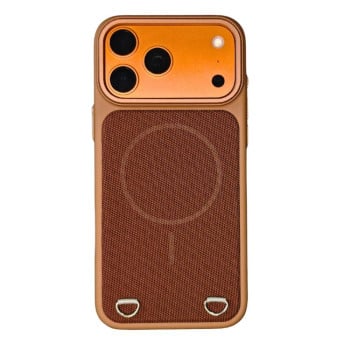 Тканевой чехол Skin Feel PC + Technology Cloth Magnetic с софт-тач покрытием для iPhone 17 Pro Max — песочно-золотой