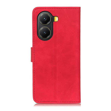 Чохол-книжка KHAZNEH Cowhide Texture на Xiaomi Poco X7 Pro - червоний