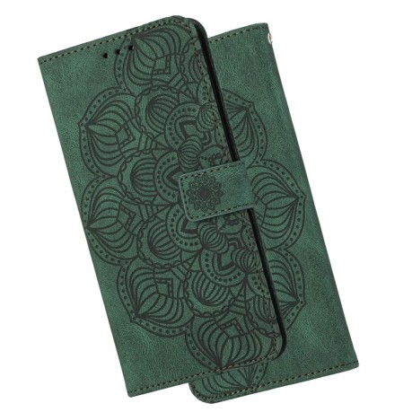 Чехол-книжка Mandala Embossed Flip для OPPO Reno7 5G Global/ Find X5 Lite/OnePlus Nord CE2 5G  - зеленый
